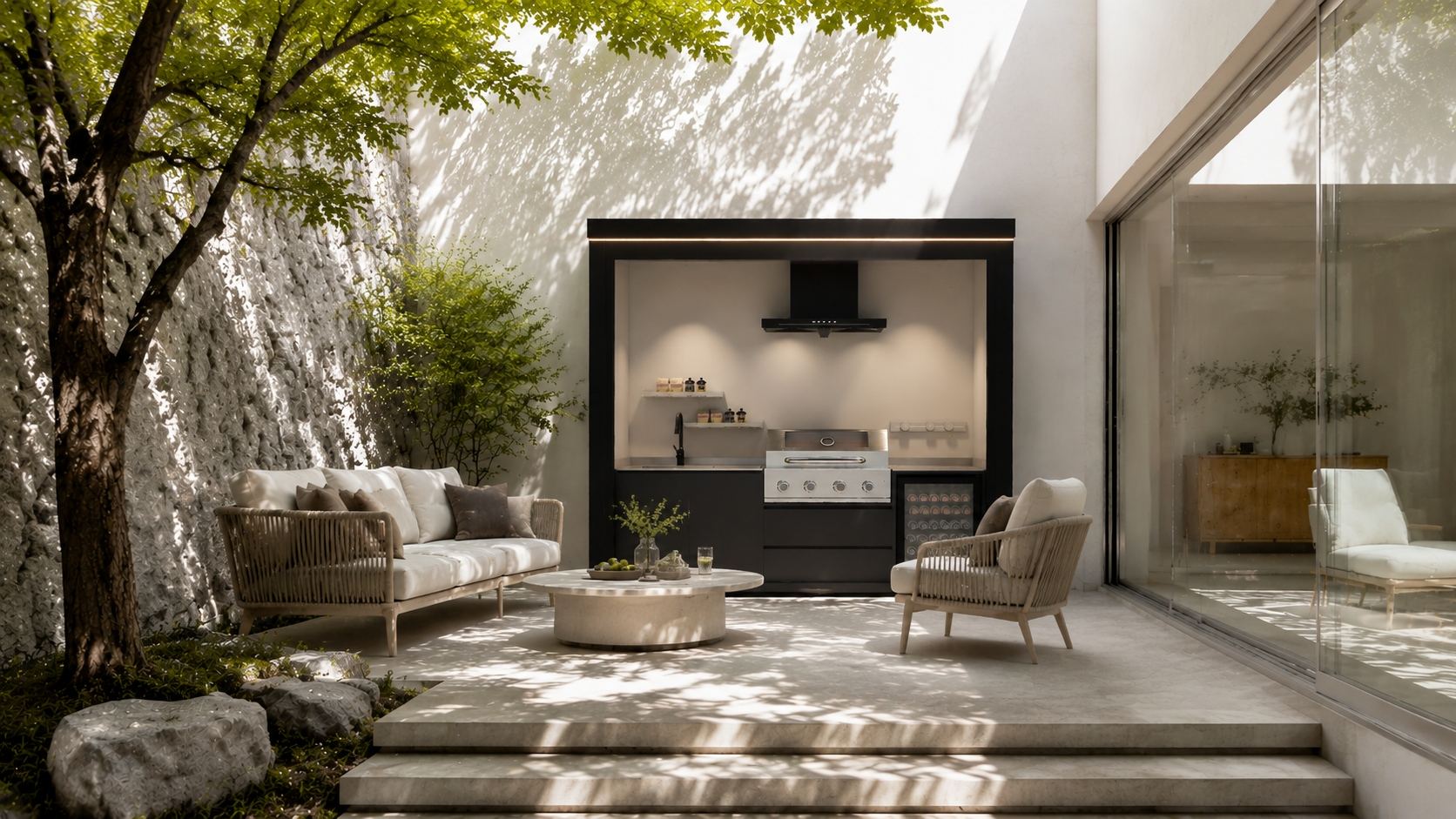 Prefab outdoor kitchen for villa and resort outdoor living